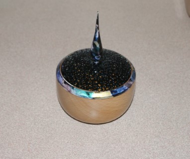 Sycamore pot with pierced lid by Ken Akrill